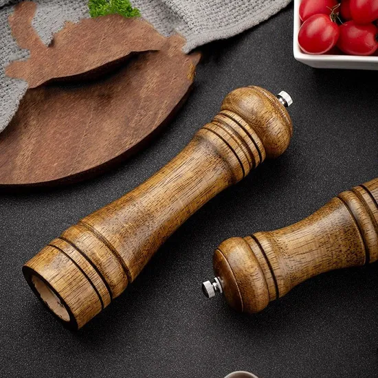 Durable Manual 5 - 8 - 10 - Inch Rubber Wood Pepper Seasoning Grinder
