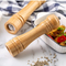 Manual Rubber Wood Pepper Mill Pepper Grinder Set of 3 for Kitchen