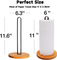 Freestanding Bamboo Wooden Paper Towel Holder Kitchen-Towel-Holder Countertop