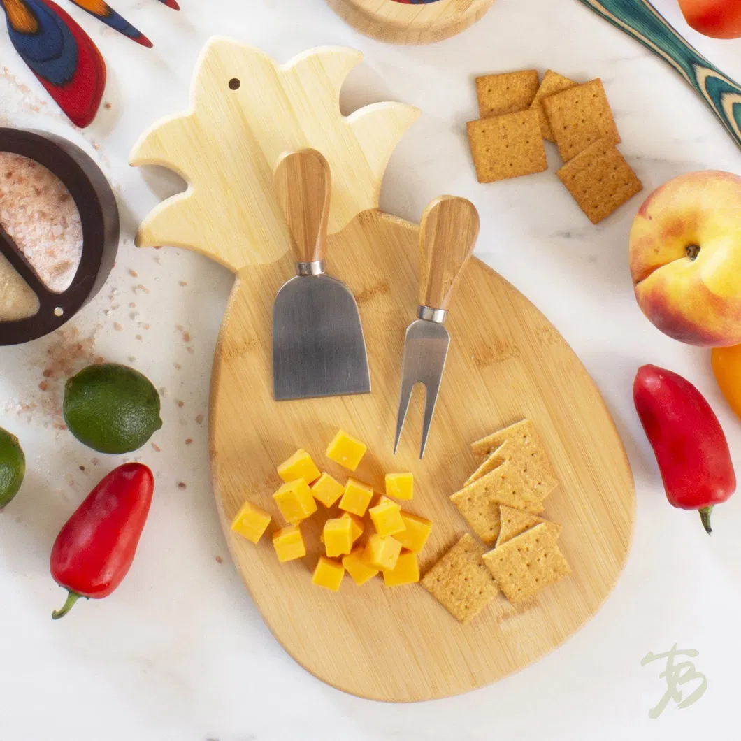 Tropical Pineapple Bamboo Serving Board for Fruits and Snacks