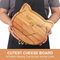 Rustic Cute Acacia Wood Cheese Plate for Charcuterie Boards & Wine Nights