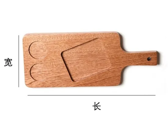 Paddle Shape Ebony Wood Serving Tray for Dessert / Sauce