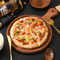 Custom Round Ebony Wood Pizza Serving Plate / Tray with Handle