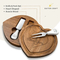 Heart Shape Wooden Cheese Server Tray /Board with Knife Set