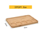 6 Divided Rectangle Bamboo Section Dining Plates for Kids
