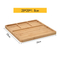 28 - Cm Durable Square Bamboo Dinner Plate for Presenting Snacks, Sushi, Salads