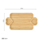Bamboo Plates Wooden Serving Tray Tea Cup Storage Fruits Organizer