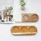 Paddle Shape Marble Wooden Beer Flight Board and Glass Cup Holder