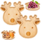 2 - Piece Reindeer - Shaped Bamboo Christmas Serving Trays for Cheese, Snacks, Charcuterie at Christmas Party