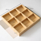 6 Compartment Glass Snack Plate with Bamboo Tray Grid Organizer for Dried Fruits & Snacks