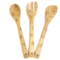 Custom Lasered Bamboo Slotted Spoon and Spatula for Kitchen