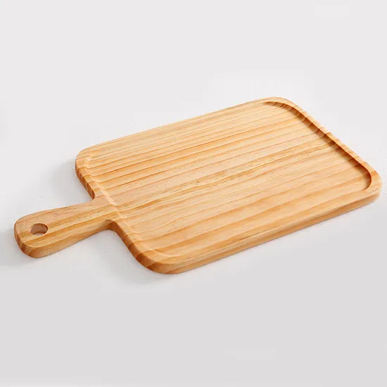 Custom Paddle Shape Pine Wood Serving Plate / Tray for Food