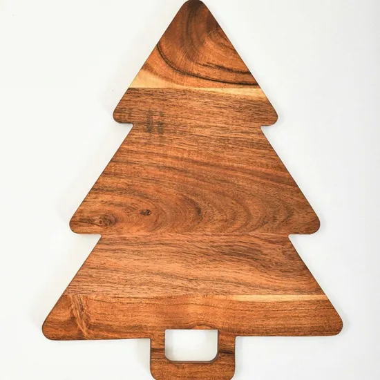 Christmas Tree Shape Wood Cutting Board for Gift