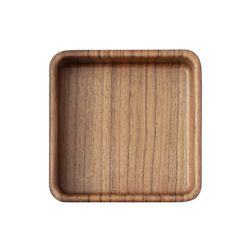 Custom Rectangular Round and Square Black Walnut Wooden Serving Tray / Dinner Plate