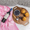 Paddle Shape Wood Pizza Serving Board with Handles and knives