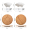 Rotating Ceramic Divided Serving Dish Bamboo Lazy Susan for Restaurant Fruit Appetizers