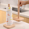Beech Wood Suction Bathroom Toilet Paper Holder with Roll Paper Stand Organizer