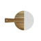 Round Shape Acacia Wood and Marble Charcuterie Board with Handle