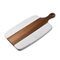 Wholesale Paddle Shape Marble Wooden Cheese Board Serving Board with Handle