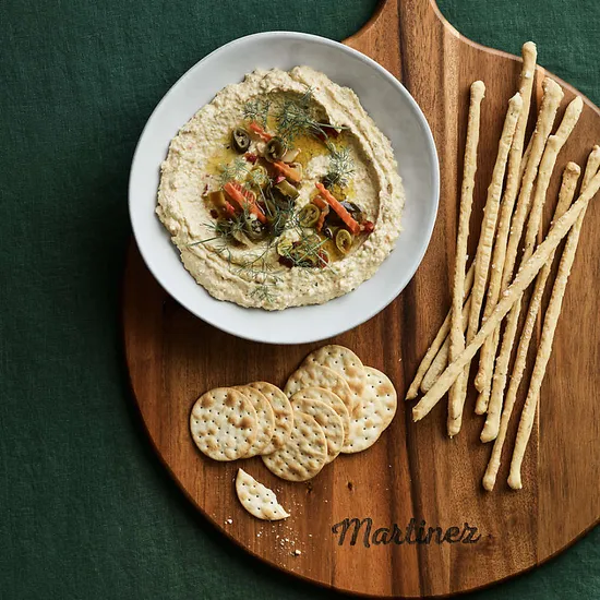 Large Round Wood Chopping Board Charcuterie Board for Entertaining