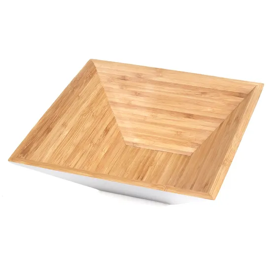 Modern Round Bamboo Salad Bowl for Fruit