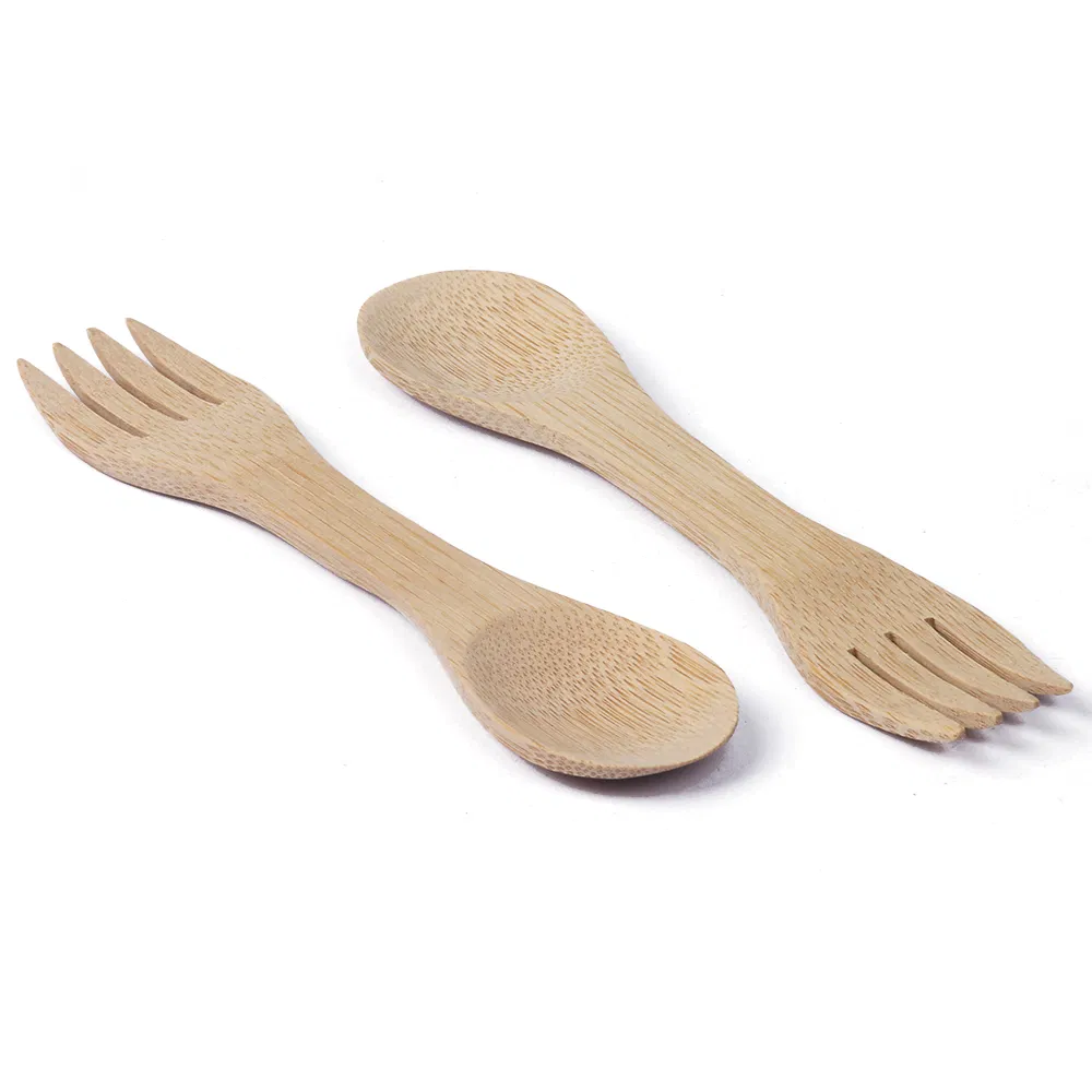 Supply Reusable Bamboo Spork Set Bamboo Fork and Spoon