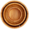3 Piece Round Bamboo Food Display Riser Set Salad Bowl Set