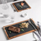 Hexagon Shape Black Slate Serving Board / Tray / Plate with Metal Handle