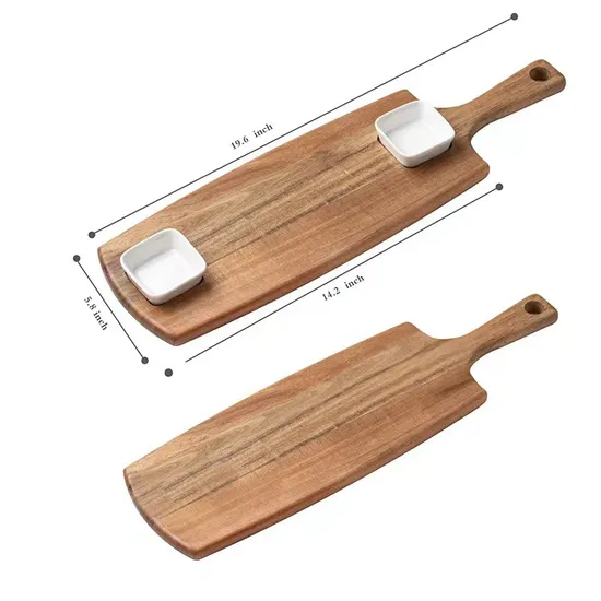 Manufacture Cheese Cutting Board Set Charcuterie Board Set Cheese Serving Platter with Ceramic Bowls