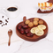 Apple Shape Multi-Purpose Ebony Wood Food Plate Serving Tray