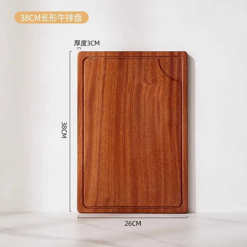 Rectangle Ebony Wood Chopping Board Set with Juice Groove