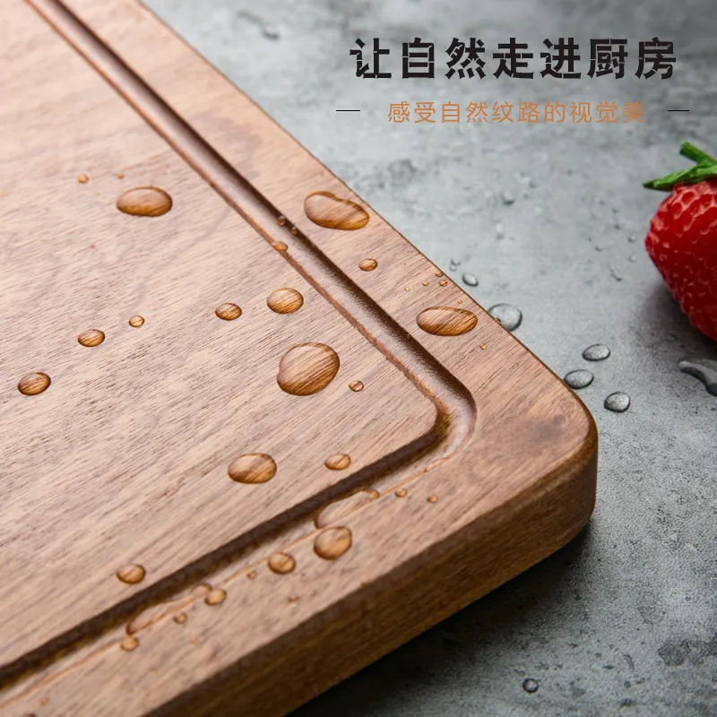 Rectangle Ebony Wood Chopping Board with Juice Groove