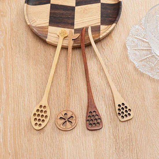 Long Handle Coffee Stirring Spoon Honey Wooden Spoon Wooden Mixing Stick