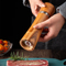 Manual Acacia Wood Pepper Grinder Spice Grinder with Stainless Steel Ring