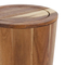 Eco Acacia Wood Trash Can Waste Basket with Lid