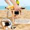 Outdoor Portable Bamboo Beach Snack Tray Wine Picnic Table for Camping