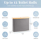 Water-Proof Grey Color Toilet Paper Holder with Bamboo Lid