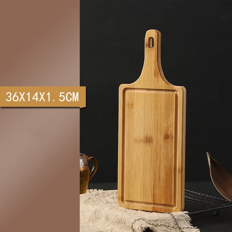 Wholesale Wood Kitchen Cutting Board Bamboo Serving Board with Handle