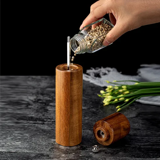 Kitchen Appliance Acacia Wood Salt and Pepper Grinder Set