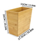 Rectangular Open Bamboo Trash Can Waster Basket for Home