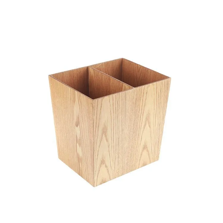 Double Ash Wood Trash Can for Kitchen / Office / Living Room