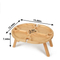 Portable and Foldable Round Bamboo Camping Table Snack Tray for Picnic