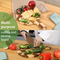 Herringbone Rubber Wood Serving Board Chopping Board with Handle