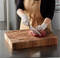 Rectangle Shape Thick End Grain Acacia Wood Cutting Board Butcher Block