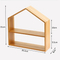 Manufacture House Shape 2 Tier Wood Cup Cake Stand Bamboo Cake Rack for Dessert