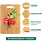 Durable 3 Piece Bamboo Vegetable Cutting Board Fruit Chopping Board Set for Kitchen