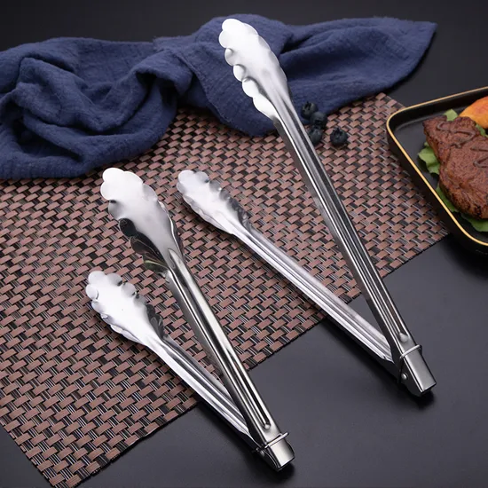 Multi-Functional Stainless Steel BBQ Tongs Fried Food Clip Kitchen Tongs