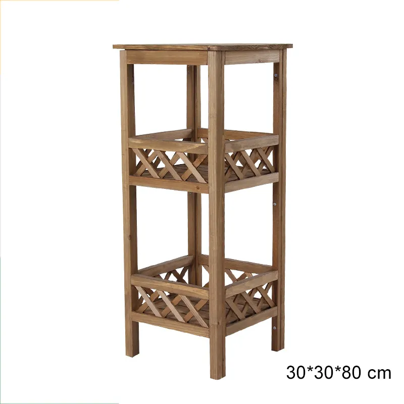 Multi-Layer Storage Garden Holder Display Shelf Wooden Plant Stand for Balcony Corridor Garden