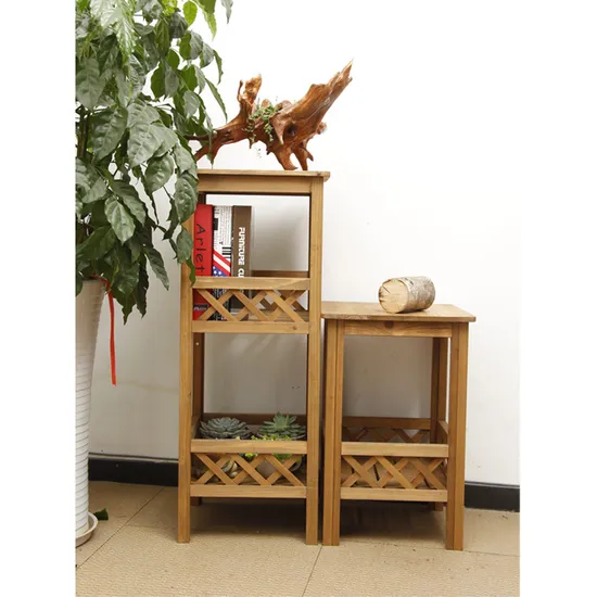 Multi-Layer Storage Garden Holder Display Shelf Wooden Plant Stand for Balcony Corridor Garden