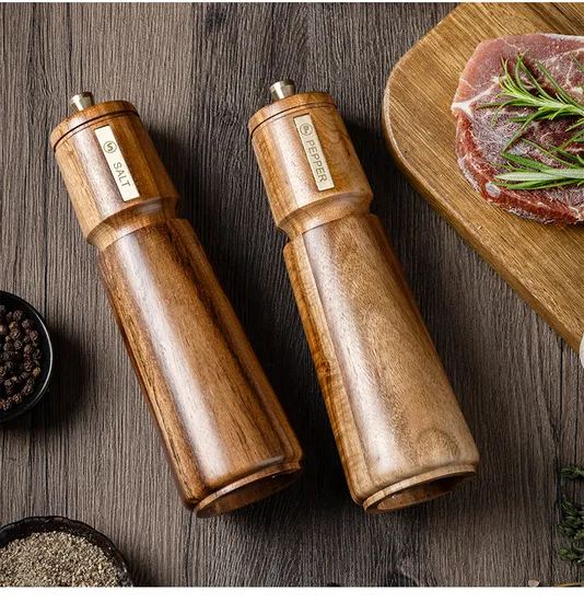 Manual Pepper Mill Pepper Grinder Set for Sea Salt and Spice